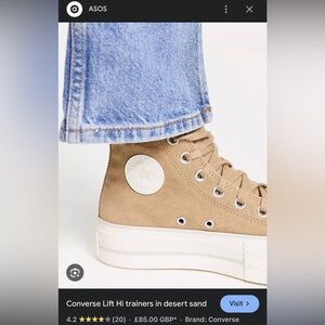 Converse Canvas Platform CTAS LIFT HI
Sneakers NOMAD KHAKI/DESERT SAND/EGRET